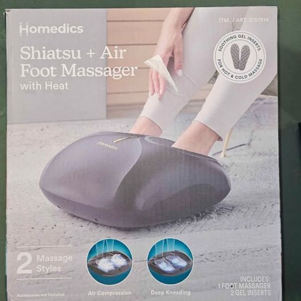 Homedics Shiatsu + Air Foot Massager with Heat
